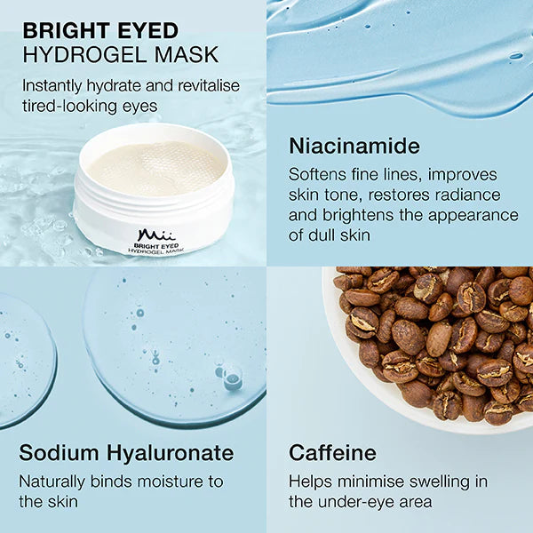 Bright eyed hydrogel mask
